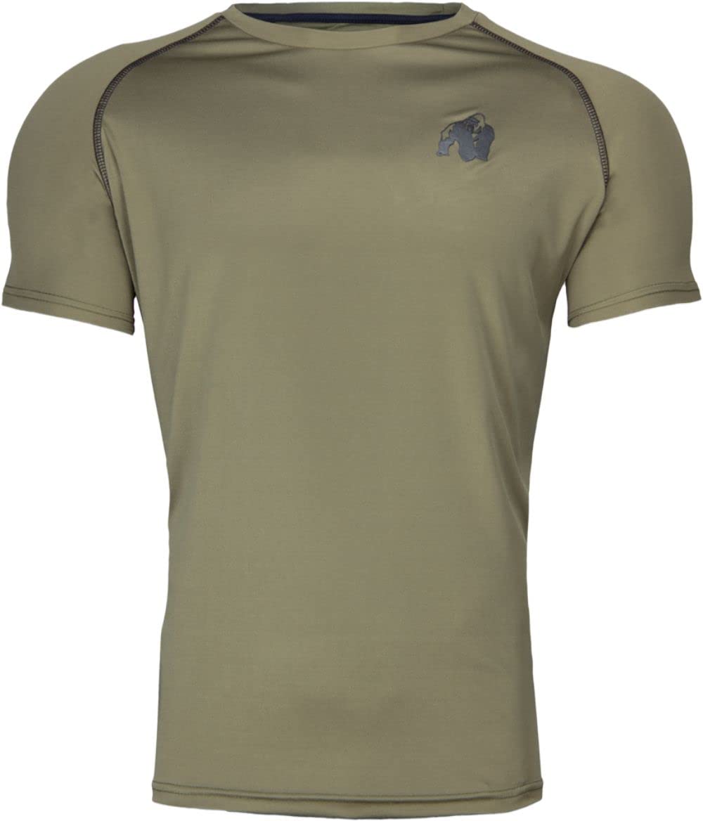 Gorilla Wear Men's Green T-Shirt-Performance-Dunkelgrün, XXX-Large
