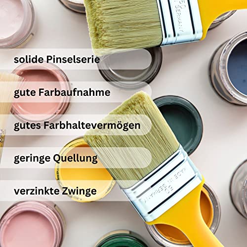 DD Composite Laminierpinsel Sets Flachpinsel Kunststoffstiel verzinkte Zwinge, Pinsel bitte wählen:30mm (12 Stück)