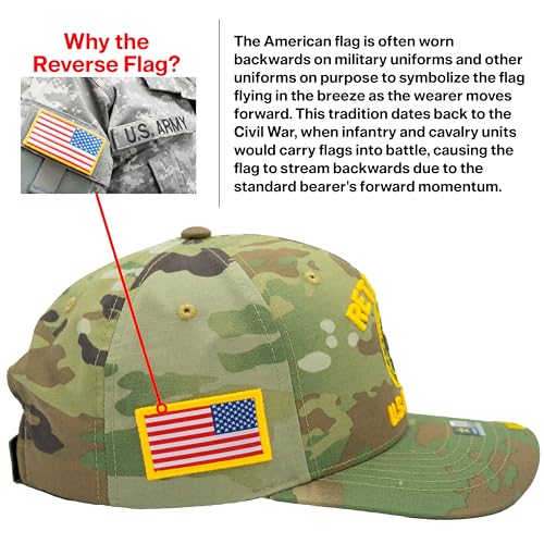 Image of Retired US Army Veteran Hat Official Licensed Army Hat, Adjustable Baseball Cap for Men Tactical Hat
