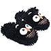 ofoot Pantoufle Animale Mignon Femme Chaud Maison,Chaussures Semelle Caoutchouc Hibo Renard Koala Rat Renard Renard Singe Chat Lapin(42/44 EU,Black Owl)