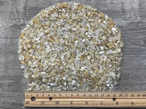 Image of GAF TREASURES 2 oz Lot Yellow Calcite Natural Semi Tumbled Gemstone Chips, Crushed Mini Crystals, Undrilled Crystal Chips (Yellow Calcite)