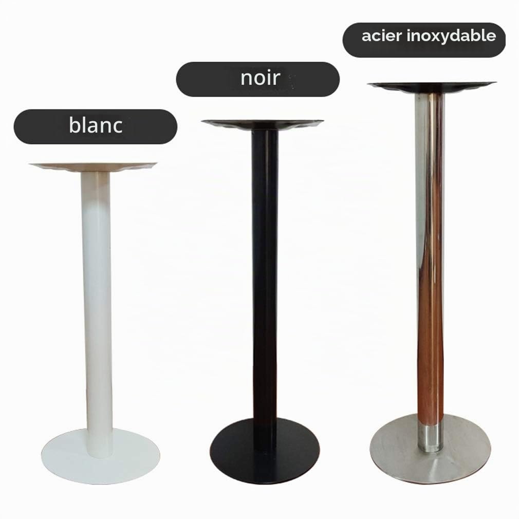Pied pour Table Bar,Métal Pieds de Table de Cuisine,Jambe d'Accessoire de Meuble Bricolage,Hauteur 40cm-120cm Pied Rond pour Table Bar Table de Petit Déjeuner,Capacité 200Kg(black90cm/35.4in)