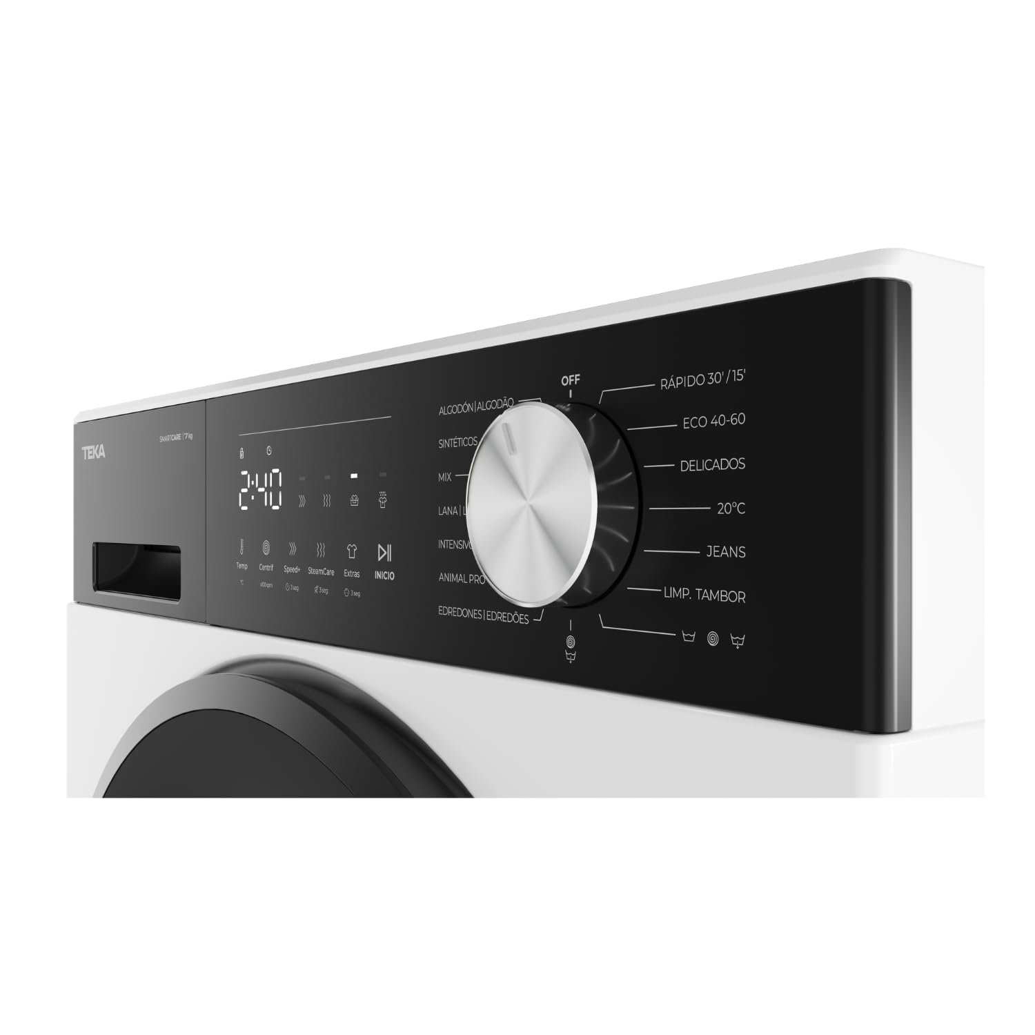 TEKA Lavadora de Libre Instalación, 7 kg, Panel Táctil