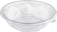 Vista 2 de Restaurantware Basic Nature - Recipientes de plástico desechables de 12 onzas, 500 cuencos de plástico para ensaladas, tapas se venden por separado