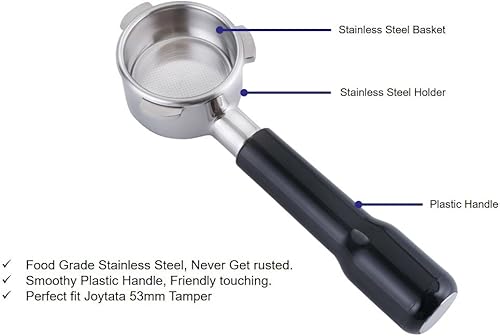 Miniatura 2 de Joytata Portafiltro sin fondo de 2126in compatible con máquina de espresso Breville BES840XL-BES870XL-BES870BSXL-BES878BSS-BES880BSS portafiltro de