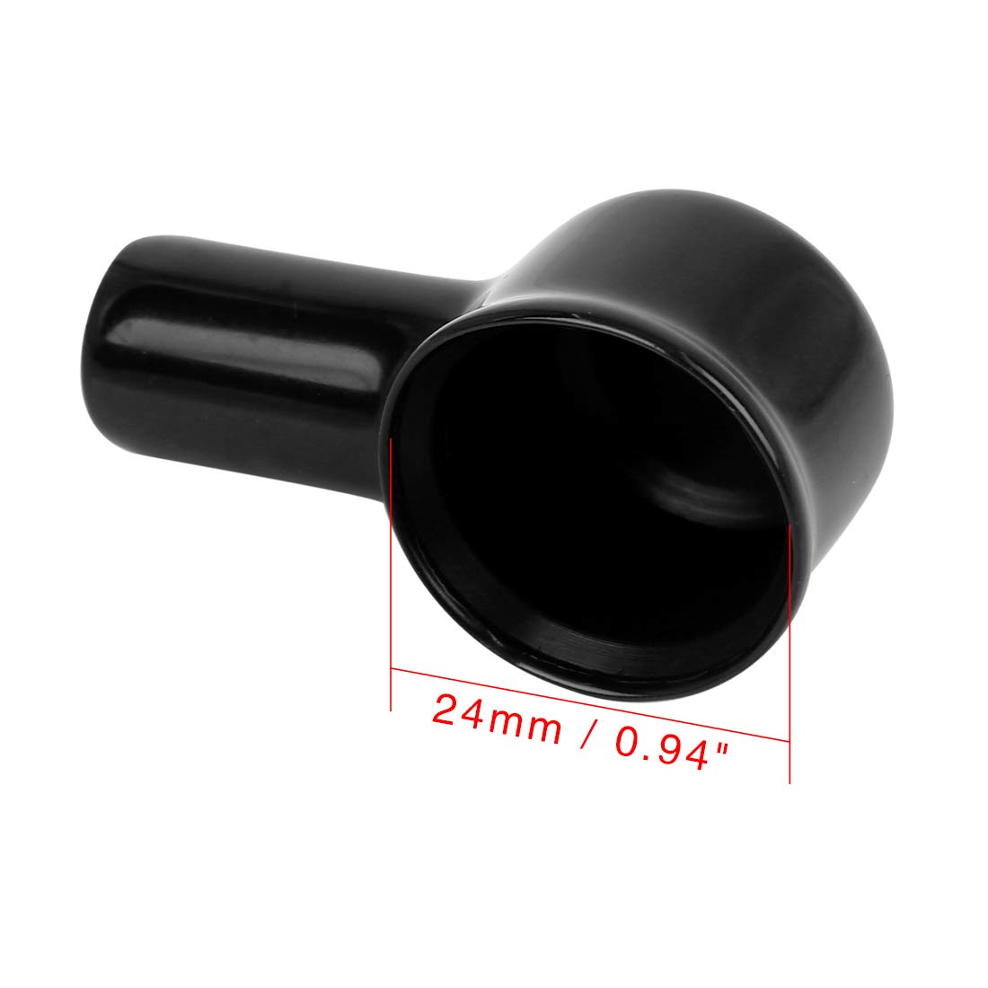 Manchons De Protection Pour Bornes De Batterie - Lot De 2 - PVC Souple Rouge/noir - Taille 51 Mm - Pour Voiture, Moto, Bateau