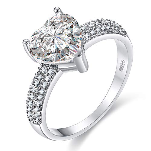Similanka Eternal Love Women's 18K White Gold Plated CZ Crystal Rings Best Promise Rings for Lady Girl (10)