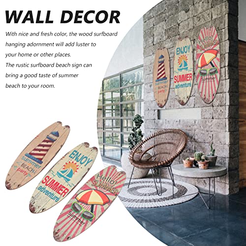 Panneaux décoratifs surf ensemble de 3 planches en bois rustique mural