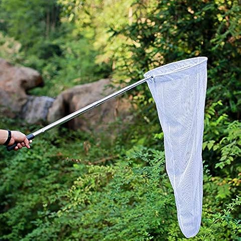 Telescopic Butterfly and Insect Nets Great for Catching Insects Bugs, Stainless Steel Handle Extends from 15 Inches to 59 Inches Cover