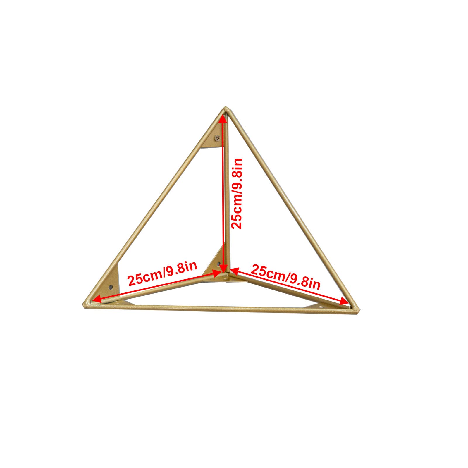 2 Staffe per Mensole Triangolari A Parete,Reggimensola Da Cucina Creative,Sstaffe Angolari Decorative Fisse Premium,Staffa Salvaspazio Fai Da Te,Tre Colori Opzionali (25cm/9.8in)