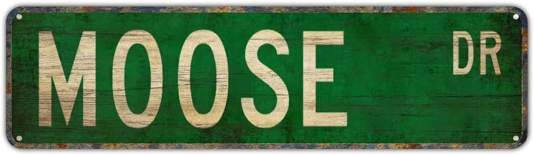 MOOSE DR Vintage Metal Sign Retro Tin Sign for Home Bedroom Kitchen Garden Wall Pub Club Coffee Decor 4x16 Inch