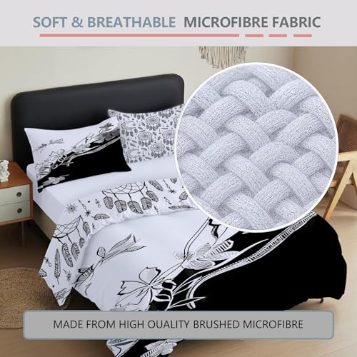 Housse de couette réversible 2 faces microfibre douce 240x220 - 8
