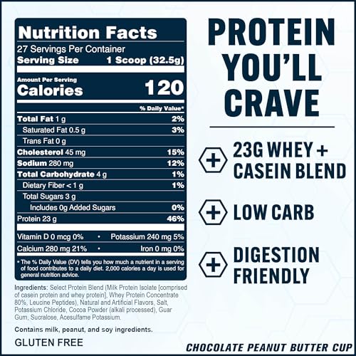 Image of PEScience Select Protein Powder, Whey and Casein Blend, Lean Protein Powder for Women and Men, Low Calorie, Low Carb, Keto Friendly, Gluten Free, Chocolate Peanut Butter Cup - 27 Servings