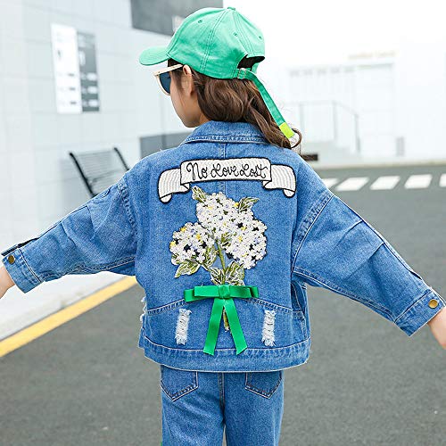 Image of ASHER FASHION Denim Jackets Girl Denim Jackets Classic Basic Button Down Coat Girls' Outwear