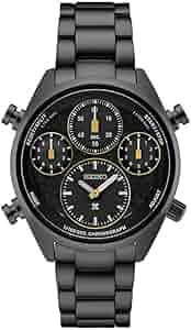 Amazon.com: SEIKO Men's Black Dial Stainless Steel Band