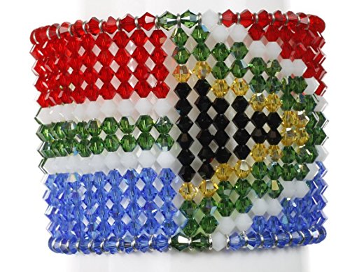 Karen Curtis Swarovski Crystal South Africa Flag Cuff Bracelet #TOP5