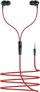 Boat Bassheads 211 Wired Earphones with 10mm Drivers, Signature Sound, in-Line Microphone, 3.5mm Jack, Voice Assistant & 120cm Cables (Raging Black)
