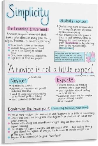 Affiche novice vs expert apprentissage pour classe poster pédagogique encadré 40x60cm