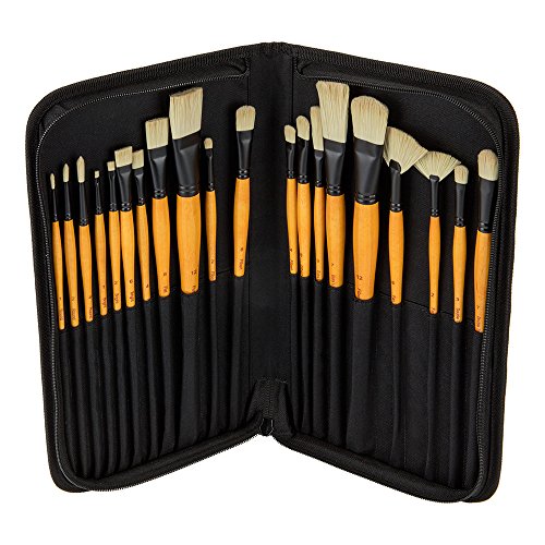 Creative Mark Paint Brush Set Mimik Hog Professional Synthetic Hog Bristle Brushes