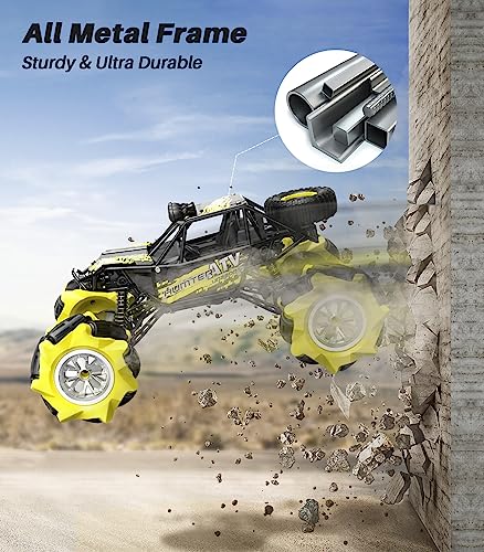 Dodoeleph Remote Control Car, Metal Rc Cars, Rc Monster Trucks 1/20 Rc Stunt Car 360° Rotating 4Wd 2.4Ghz All Terrains Rechargeable Rc Crawler, Kids Girls Boys Toys Age 4-5 6-8 8-10 #TOP1