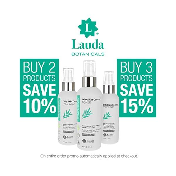 Oily-Face-Control-Mattifying-Primer-and-Moisturizer-with-Salicylic-Acid-and-Tea-Tree-Oil-Anti-Shine-Facial-Primer-for-Men-and-Women-2-Oz-by-LAUDA-BOTANICALS Mattifying Primer and Face Moisturizer with Salicylic Acid and Tea Tree Oil, Daily Face Lotion Non-Greasy Hydrating Anti Shine Facial Primer for Men and Women, 2 Oz by LAUDA BOTANICALS