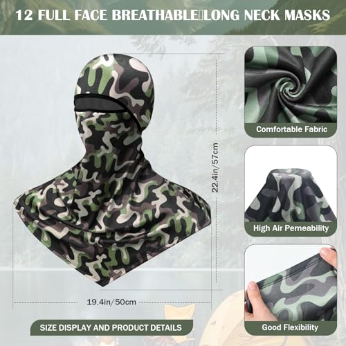 Image of Balaclava Full Face Masks Summer Balaclava Long Face and Neck Cover Breathable Sun Protection for Men Women