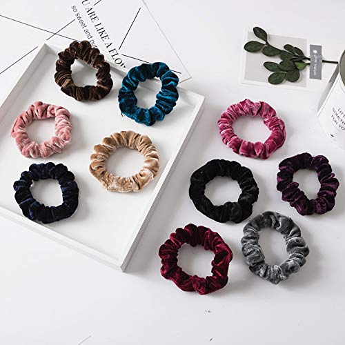 Funtopia FTHSV24-MU Small Funtopia Velvet Scrunchies, 24 Pcs Colorful Hair Ties thumb #4