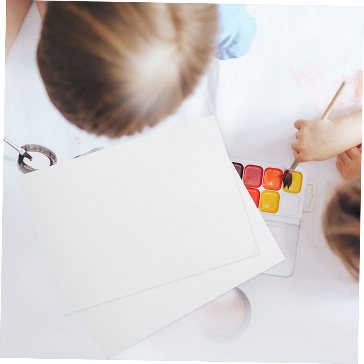 Weiße Aquarellpapier 100 Blatt Dickes Malpapier für Malerei | Glattes Malerpapier, Stabile Oberfläche für Vielfältige Techniken, Künstlerpapier im Praktischen Vorratspack