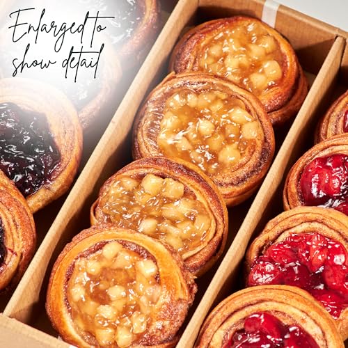 Fruit Danish Pastries | Christmas Holiday Corporate Food Gifts in Gift box |12 Individually Wrapped ASSORTED Fruit Filled Cinnamon Buns | Halloween, Thanksgiving-Stern’s Bakery - Image 4