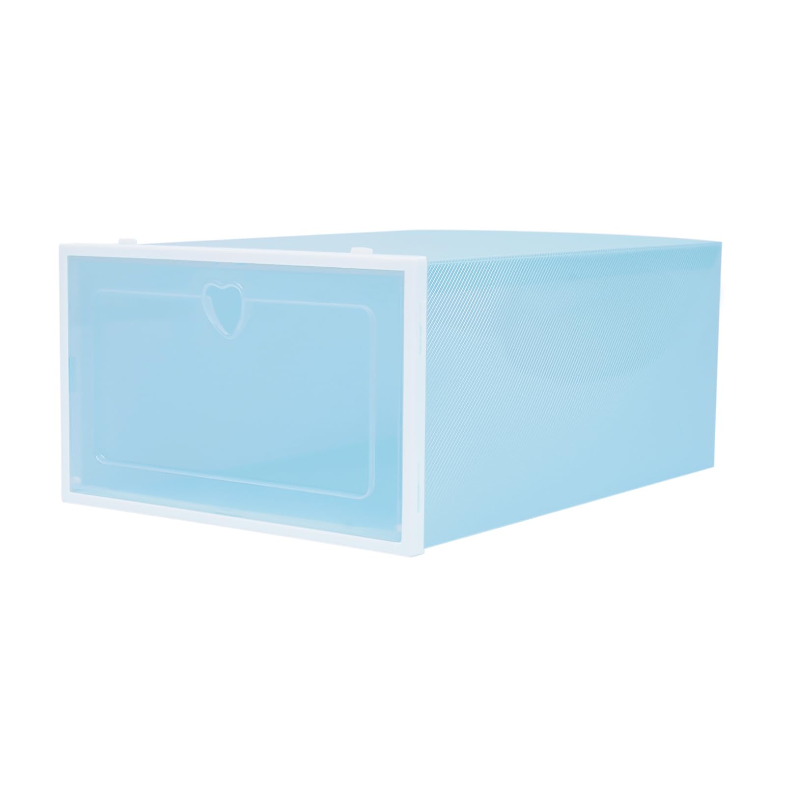 Scatole per scarpe, 20 pezzi, colore blu, pieghevoli, impilabili, 33 x 23 x 14 cm, salvaspazio, impilabili