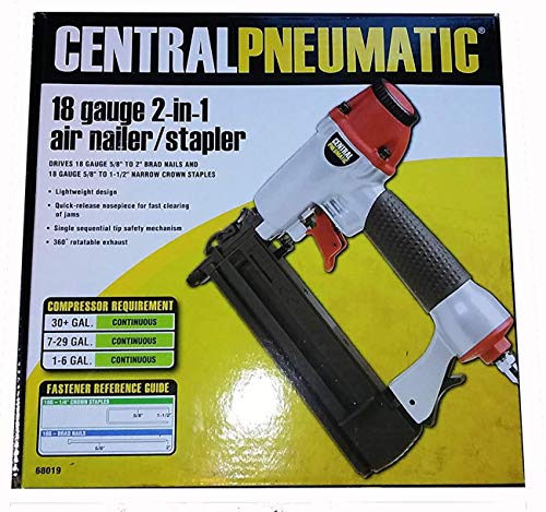 Central Pneumatic 18 Gauge 2-In-1 Nailer/Stapler #TOP1