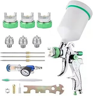 zmart HVLP プロフェッショナル スプレーガン 1.4/1.7/2.0/2.5mm スチール ノズル 重力式スプレーガン ポータブル カー ペイント スプレーガン DIY スプレー ペイント キット