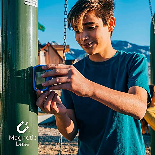 Câmera Polaroid de ação Dual Screen WiFi 18 MP 4K HD com bateria recarregável e acessórios – Azul