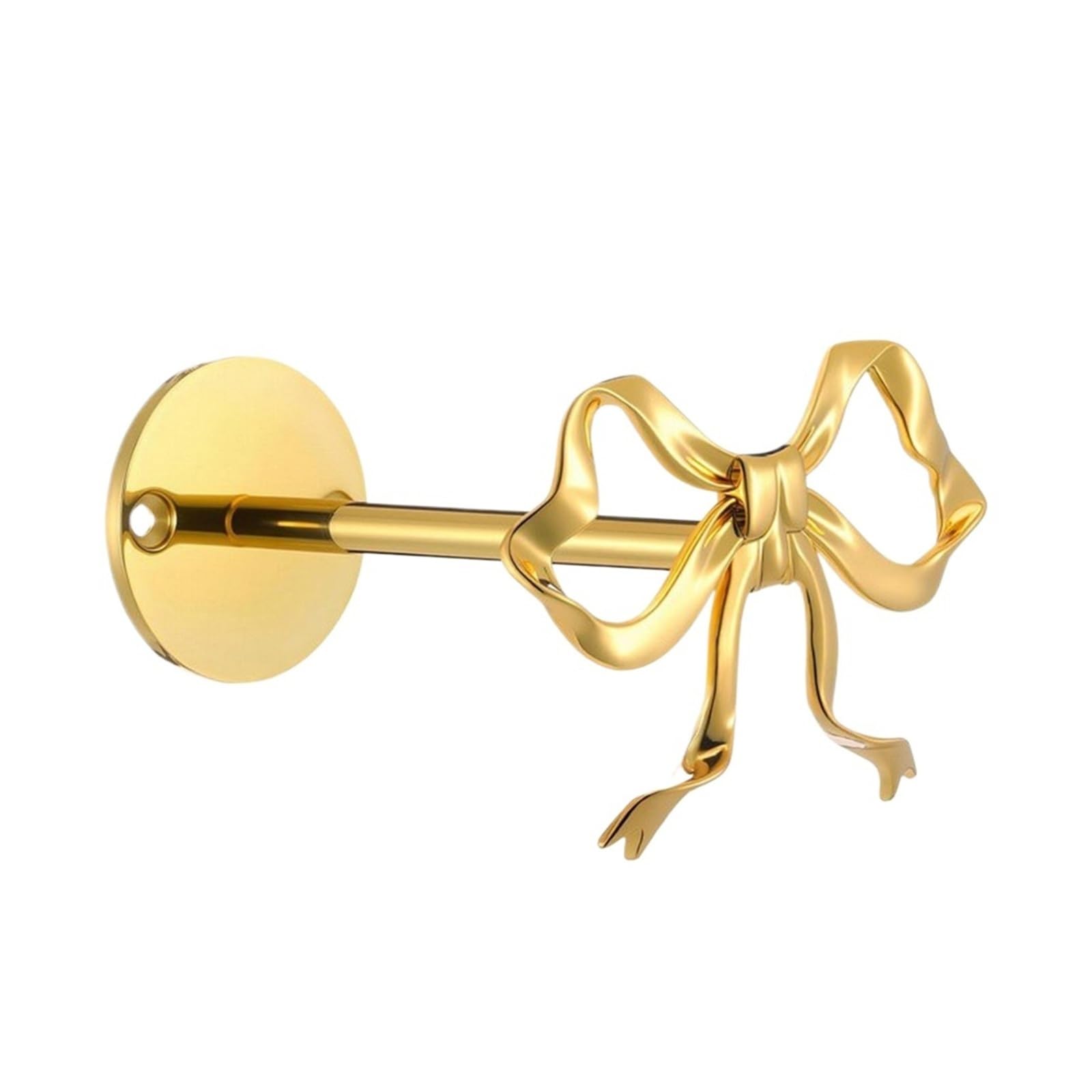Fermatenda for tende con fiocco dorato Fermatenda in metallo fissato al muro for tende Supporti decorativi for soggiorno camera da letto 4,25 pollici 1/2