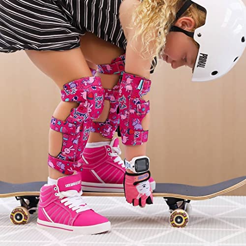 Soft-Style Kids Knee and Elbow Pads with Bike Gloves, Flexible Impact-Resistant Gear for Ages 2-11, Designed for Balance Bikes, Roller-Skating, and Skateboarding ((2nd Gen) Unicorn, Medium) - Thumbnail 5