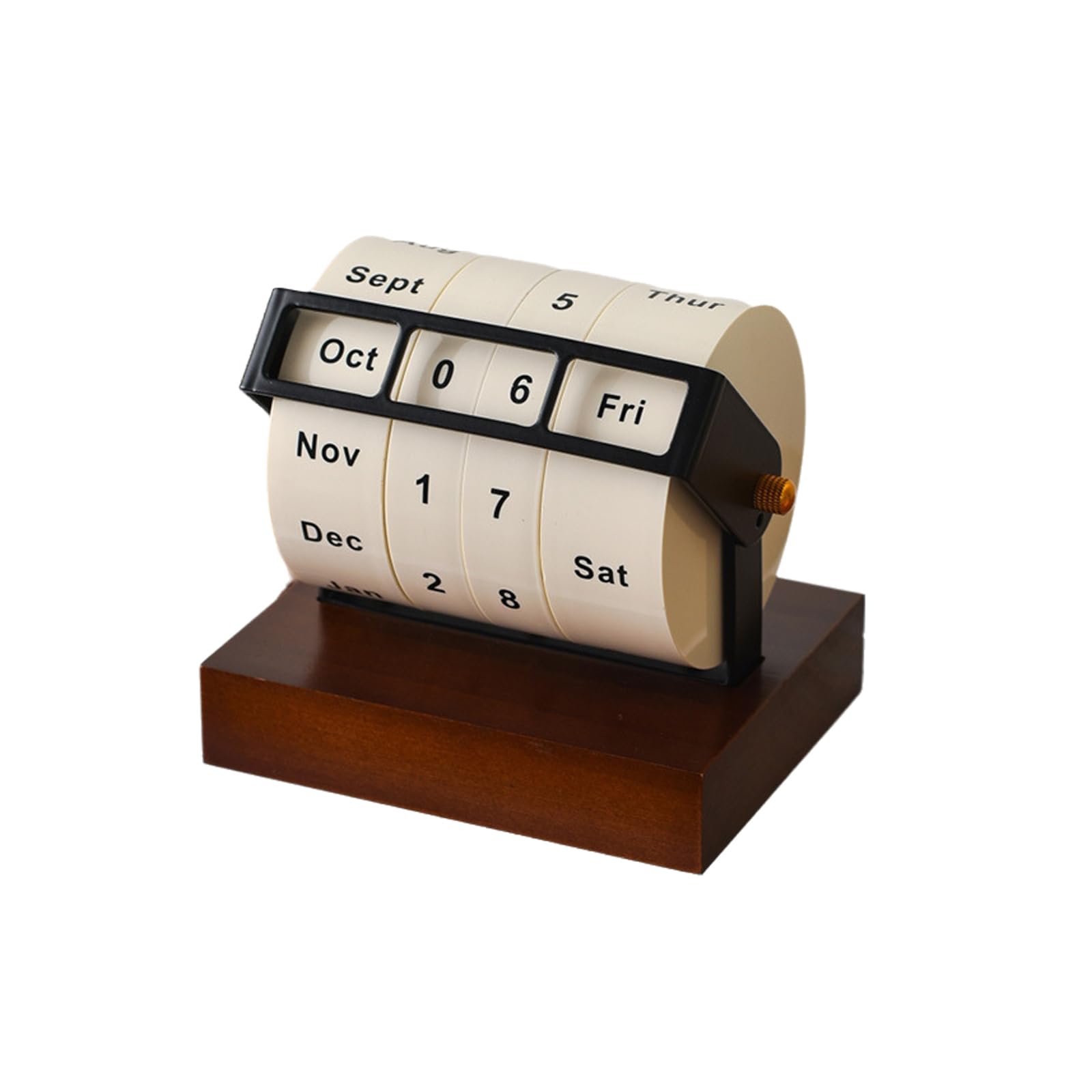 Tazweeq Wheel Perpetual Calendar, Rotating Calendar Desktop Ornament Calendar, Inspirational Perpetual Calendar Countdown