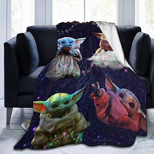 YANSHAI1 Baby Y-oda Throw Blanket Ultra-Soft Micro Fleece Blanket Fit Couch Bed Sofa