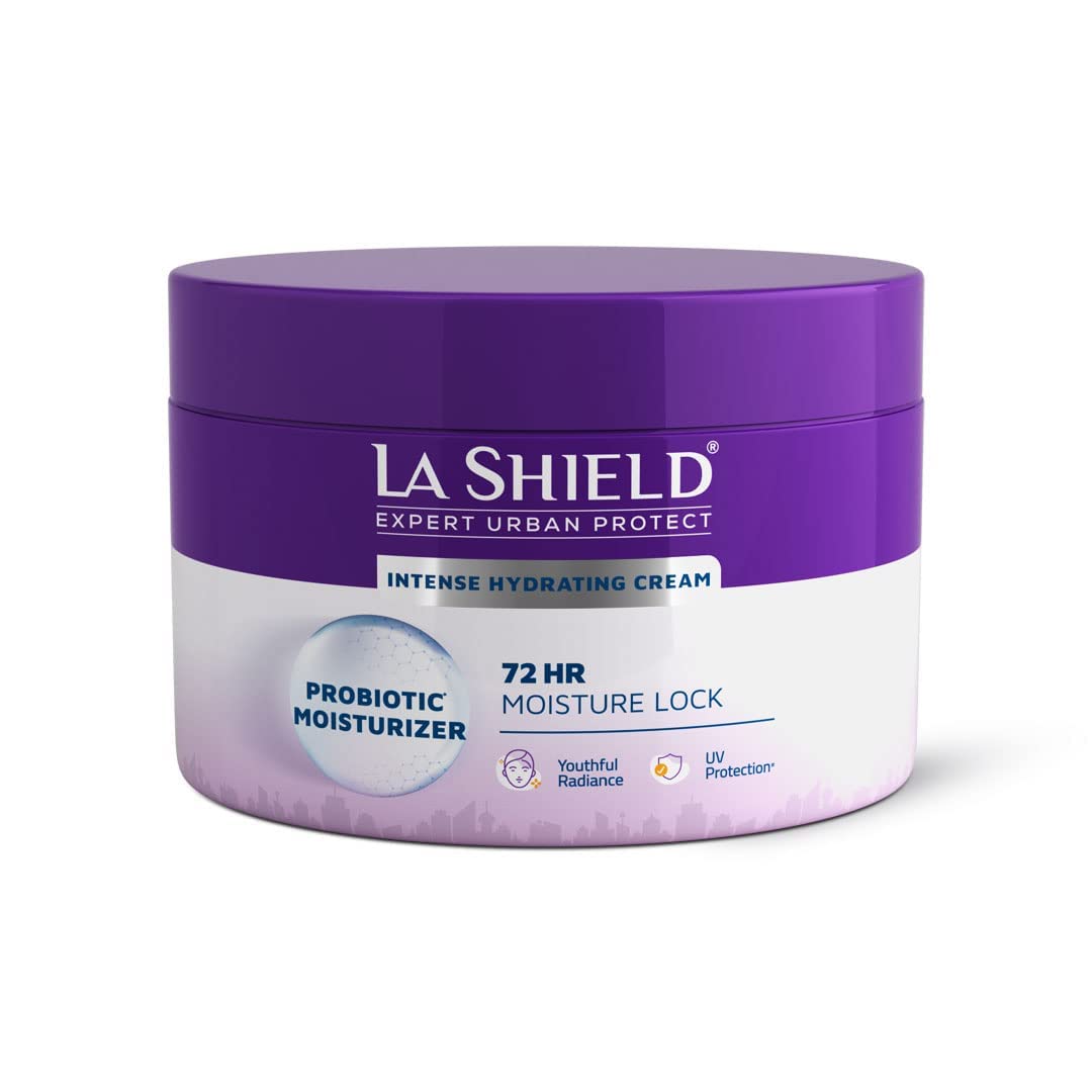 La Shield Probiotic Moisturizer Face Cream|72 HR Hydration|Soft & Supple Skin|For Dry Skin, Normal Skin, Oily Skin & Sensitive Skin|Quick Absorption I Repairs UV Damage| Dermatologically Tested I100g