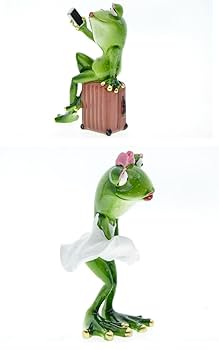 Amazon.co.jp: 彫像と彫刻 樹脂製のカエルの置物美しい彫像の