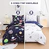 Kids Twin Bedding Set Space Bedding – 5 Piece Comforter Set, Rocket and Planet Galaxy Comforter Set for All-Season – Machine Washable, Durable – Gift Idea for Boys and Girls Room #1