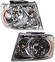 Garage-Pro Headlight Assembly Compatible with 2007-2009 Dodge Durango Halogen, Chrome Interior, Set of 2, Driver and Passenger Side, Clear Lens; Chrome Interior