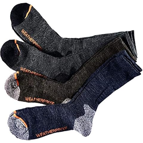 Men's Weatherproof Wool Blend All Purpose Outdoor Crew Socks 4 Pack Cover