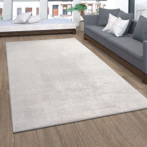 Soft Washable Area Rug in Silver Grey Cozy Anti-Slip Solid Color, Size: 3'11" x 5'7" Soft Washable Area Rug in Silver Grey Cozy Anti-Slip Solid Color, Size: 3'11" x 5'7"