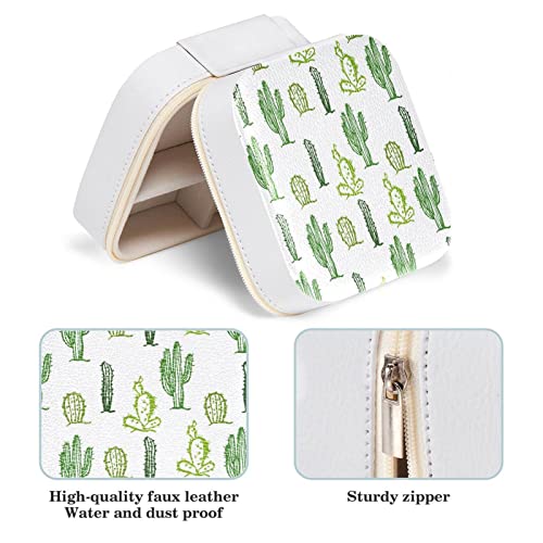 Boîte à bijoux pour colliers vert cactus : cadeau idéal - 5