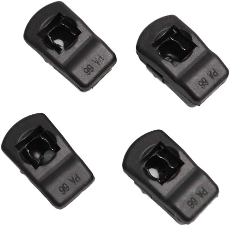 JINGLINGKJ 10MM Ball Socket Nylon End M6 Bent Female Thread Lift Support Joint Connector End Fitting Bearing Joint 4pcs (4 pcs M6 Thread)