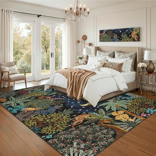 Tapete Azul GarveeHome Área 8x10 para Sala miniatura 3
