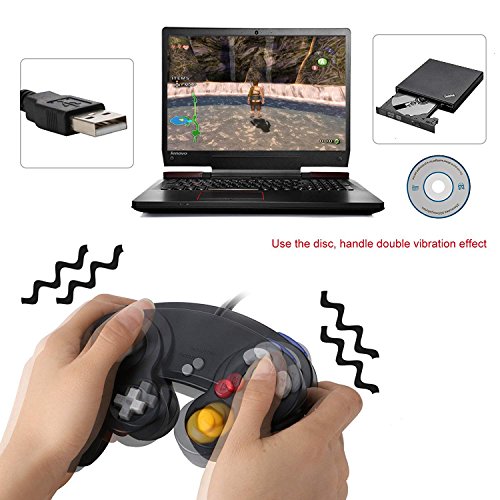 ekela 5.8 feet Wired Controller, USB Wired Classic Gamepad for Windows PC MAC (USB Red)