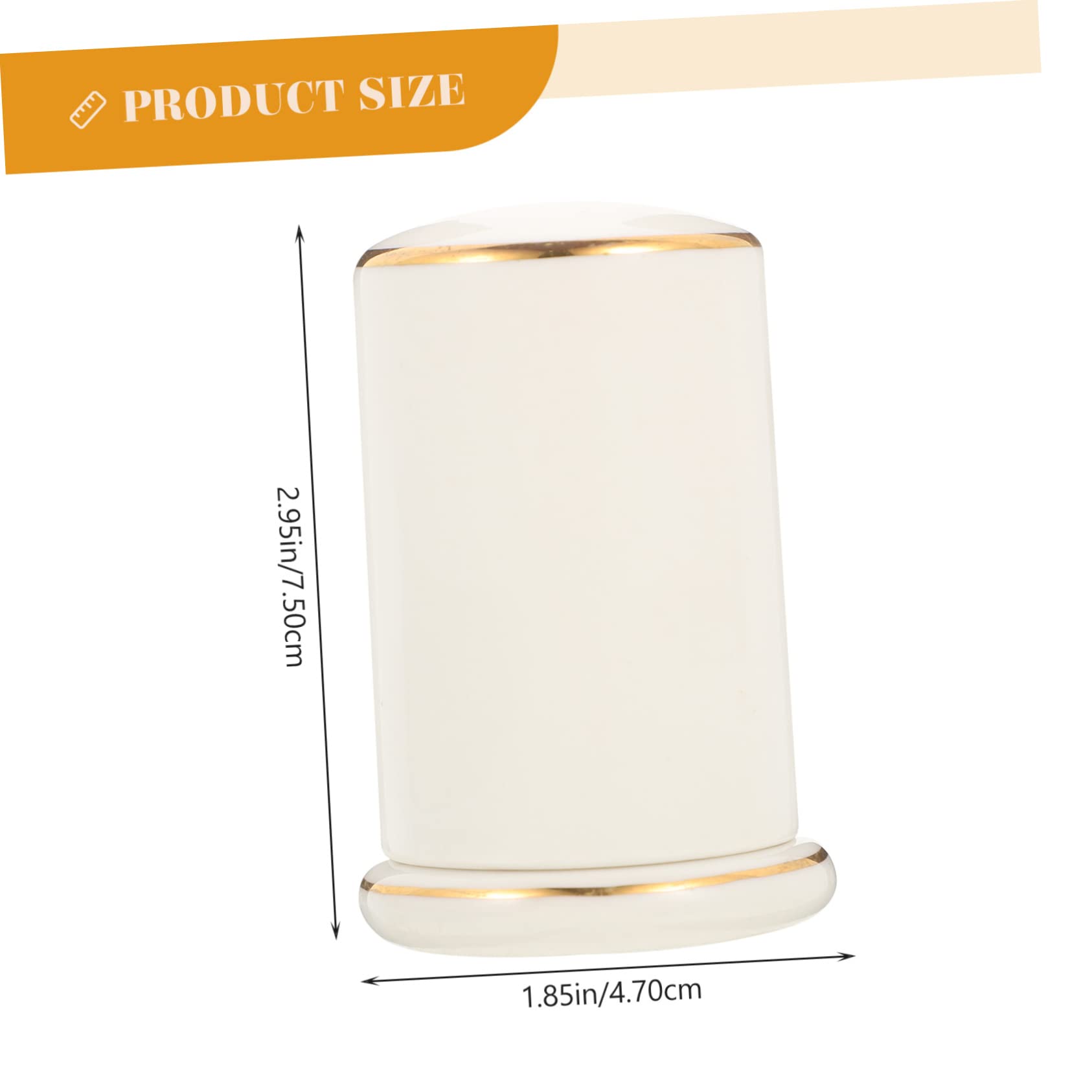 BEBEMOKO White Toothpicks - Toothpick Container Desktop Toothpick Dispenser Ceramics Containers with Lids