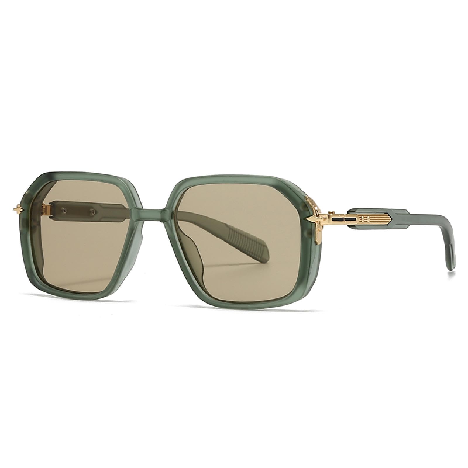 Modne męskie okulary lotnicze retro okulary przeciwsłoneczne kwadratowe okulary przeciwsłoneczne ozdoba na nogę