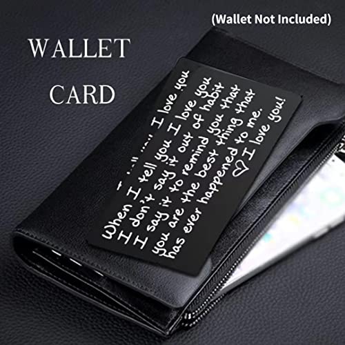 Love Note Engraved Aluminum Wallet Card Anniversary Card For Men Boyfriend For Valentine When I Tell You I Love You, I Don't Say It Out Of Habit, I Say It To Remind You That You Are The Best Thing That Has Ever Happened To Me. I Love You.2